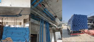 Valsir Pipes and pipe dittings delivered at 49 Villa Compound at Giardino Village project at Pearl Qatar